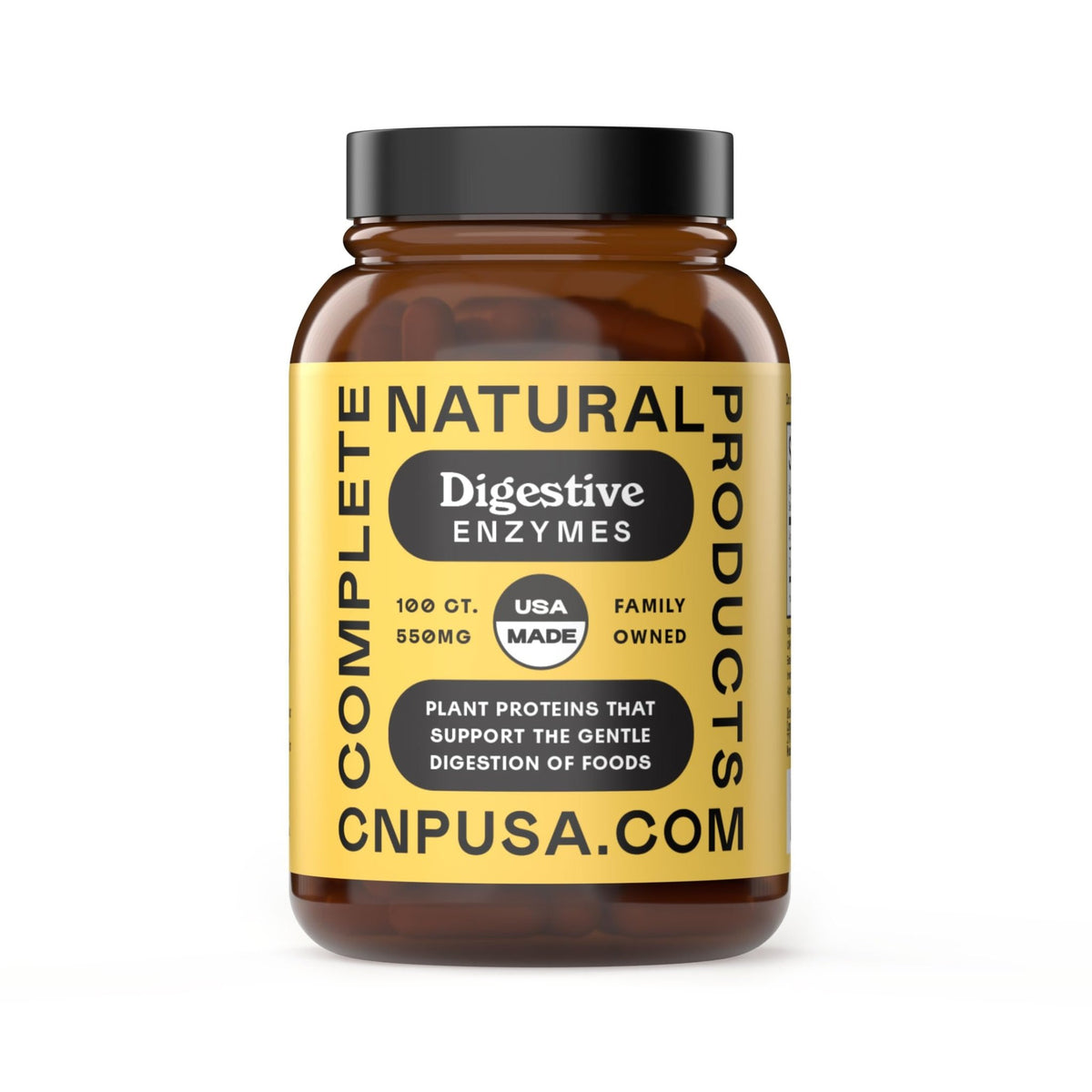 Complete Natural Products Digestive Enzyme Capsules, 550mg, 100ct | Plant-Based Formula - FENGGESTORE20