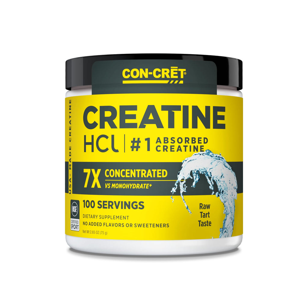 CON-CRET Creatine HCl Powder | Muscle, Cognitive, Cellular Energy Support | No Bloating or Cramps - FENGGESTORE20