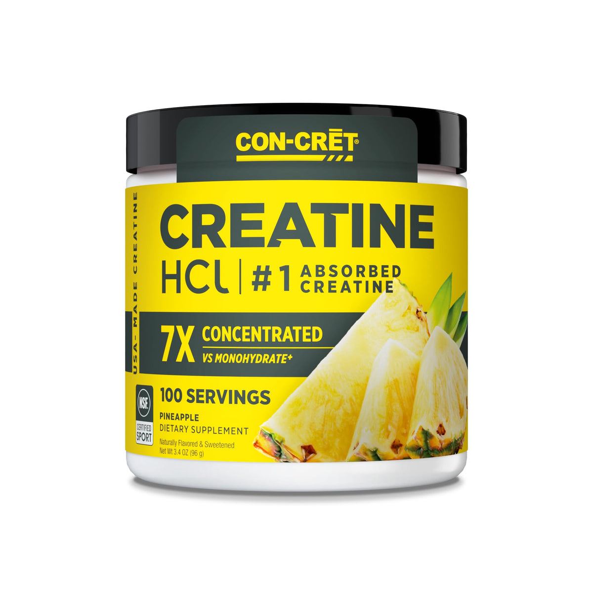 CON-CRET Creatine HCl Powder | Muscle, Cognitive, Cellular Energy Support | No Bloating or Cramps | USA Made & NSF Certified - FENGGESTORE20