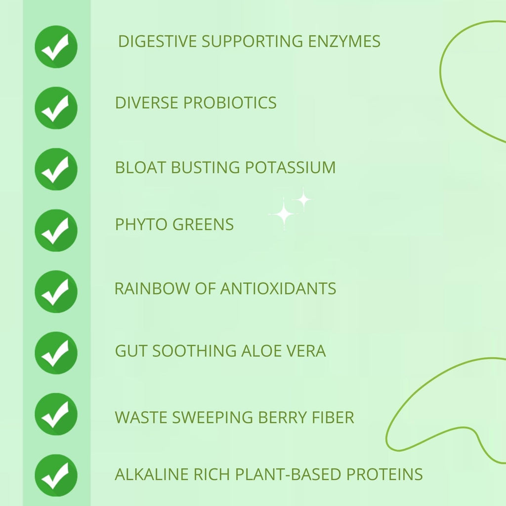 Consult Health Gut-Duction Bloat Control – Gut Health Support Superfood Formula – Plant Based Proteins - Probiotics – Powder Drink Mix – 28 Servings – 9.9 oz. - FENGGESTORE20