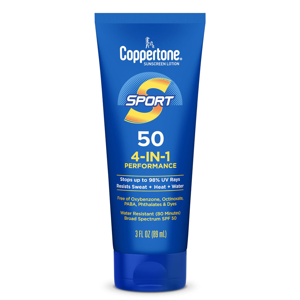 Coppertone SPORT Sunscreen Lotion Broad Spectrum SPF 50 (3 Fluid Ounce) (Packaging may vary) - FENGGESTORE20