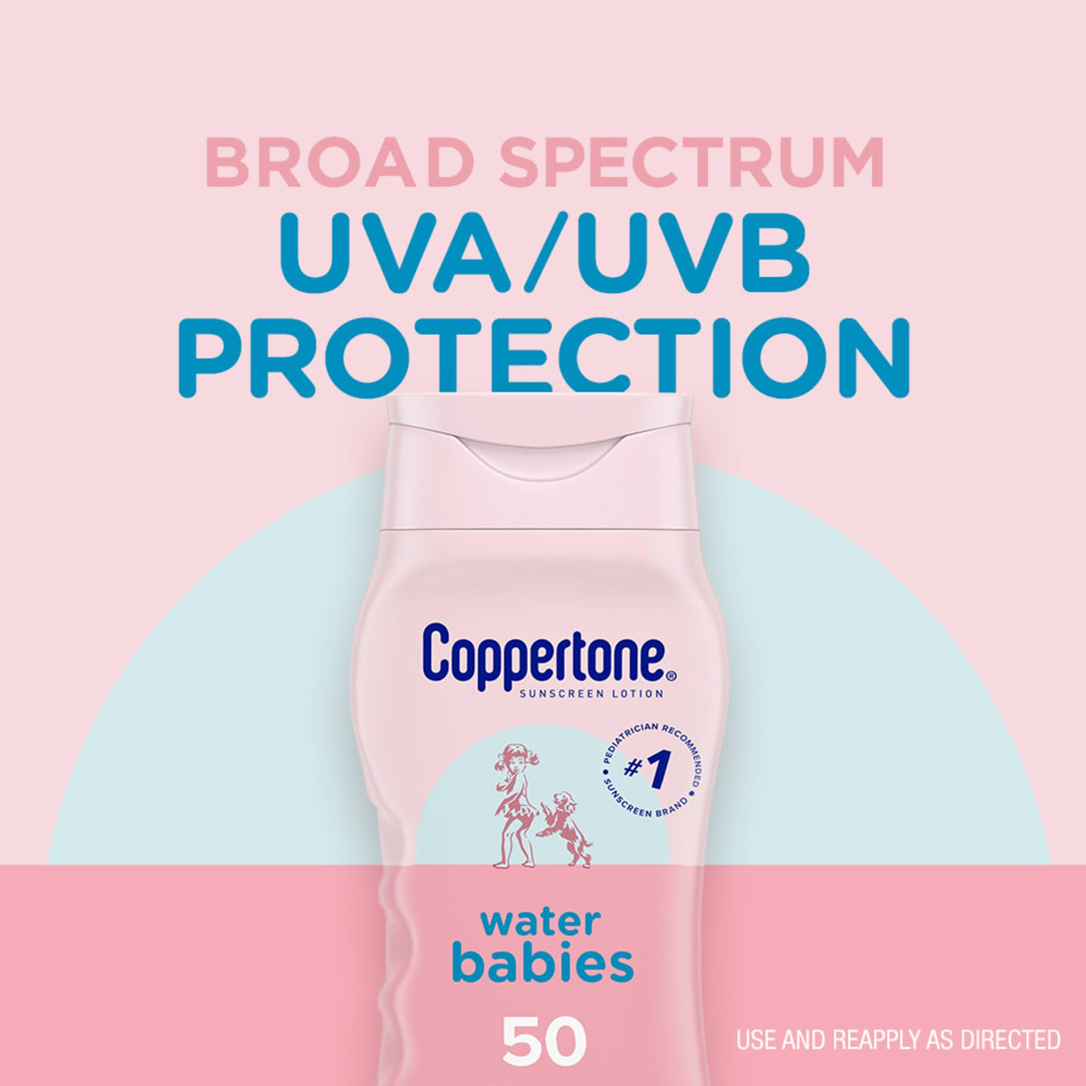 Coppertone WaterBabies Baby Sunscreen Lotion SPF 50, Hypoallergenic Sunscreen for Babies, Water Resistant - FENGGESTORE20