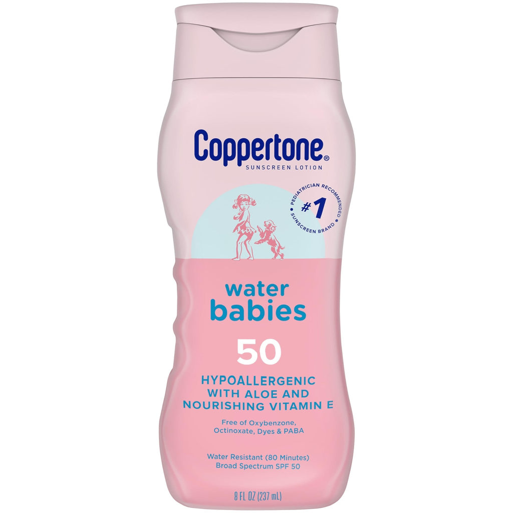 Coppertone WaterBabies Baby Sunscreen Lotion SPF 50, Hypoallergenic Sunscreen for Babies, Water Resistant - FENGGESTORE20
