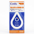 CorDx TyFast Flu A/B & COVID-19 At-Home Multiplex Rapid Test Kit, 3-in-1 Antigen Test, Results in 10 Minutes, EUA Authorized OTC, 4 Tests - FENGGESTORE20