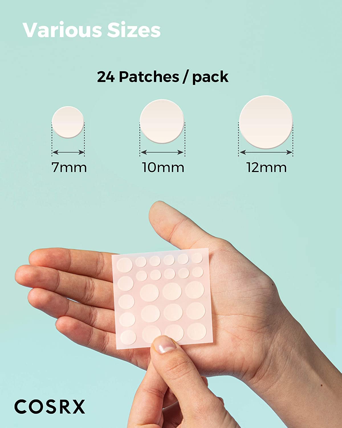 COSRX Acne Pimple Patch (96) Absorbing Hydrocolloid Original 3 Size Patches for Blemishes and Zits Cover - FENGGESTORE20