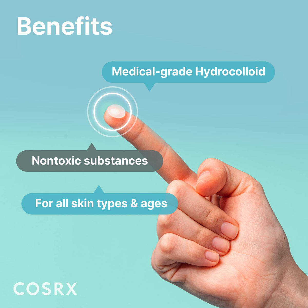 COSRX Acne Pimple Patch (96) Absorbing Hydrocolloid Original 3 Size Patches for Blemishes and Zits Cover - FENGGESTORE20