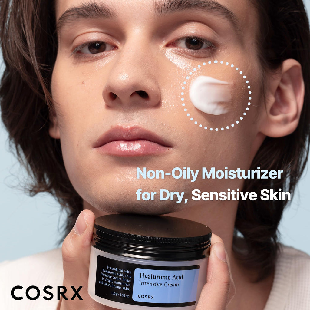 COSRX Hyaluronic Acid Moisturizing Cream, Long-lasting Hydration, Rich Moisturizer for Sensitive Skin 3.52 oz / 100g - FENGGESTORE20
