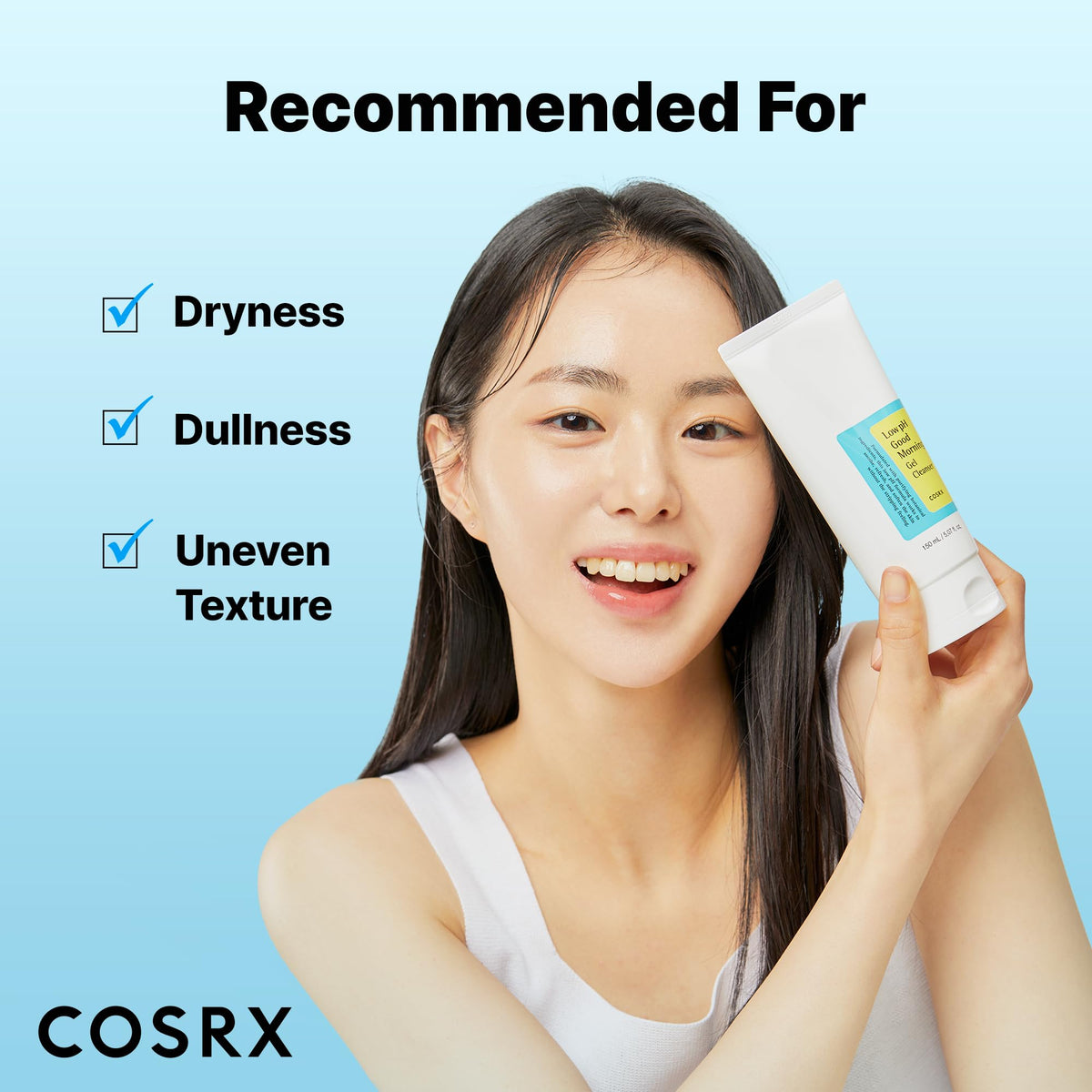COSRX Low pH Good Morning Gel Face Cleanser, 5.07 fl oz, BHA Face Wash, Daily Mild Face Cleanser for Sensitive Skin - FENGGESTORE20