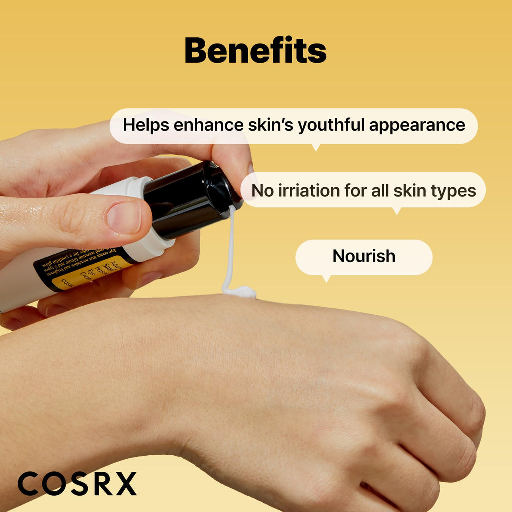 COSRX Snail Mucin Peptide Under Eye Cream, 0.84 fl oz, 73.7% Snail Mucin and Niacinamide, Eye Care - FENGGESTORE20