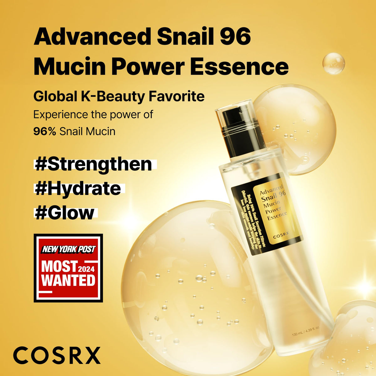 COSRX Snail Mucin Repairing Serum 100ml, Hydrating Serum for Face with Snail Secretion - FENGGESTORE20