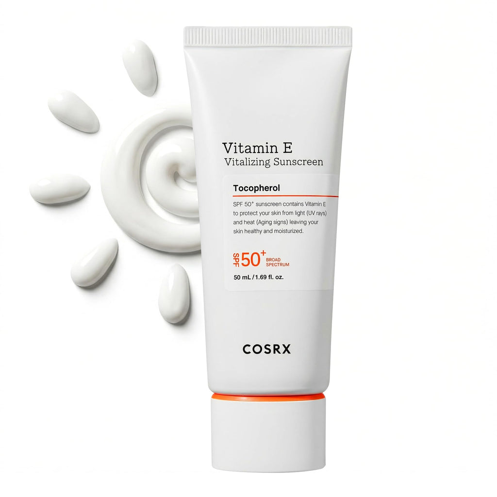 COSRX Vitamin E Vitalizing Sunscreen,SPF 50 Broad Spectrum Face Sunscreen, Lightweight - FENGGESTORE20