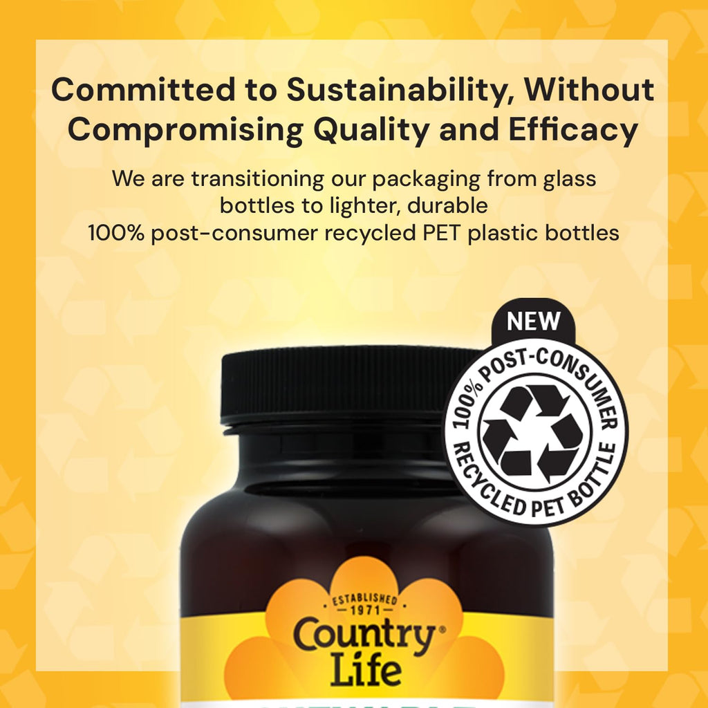 Country Life Target Mins - Calcium Magnesium Potassium Bone & Heart Health Supplement, 1000mg Calcium, 500mg Magnesium, Supports Calcium Utilization - FENGGESTORE20