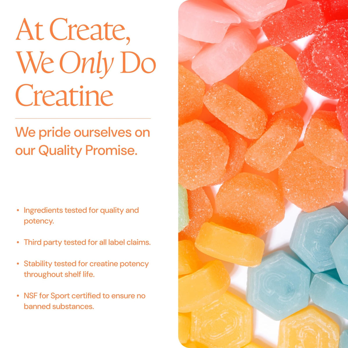 Create Creatine Gummies for Men & Women – NSF Certified, Made with Creapure Creatine Monohydrate, Great Tasting, Anti-Melting Formula, 30ct Standup Pouch, 90 Gummies (Variety Pack) - FENGGESTORE20