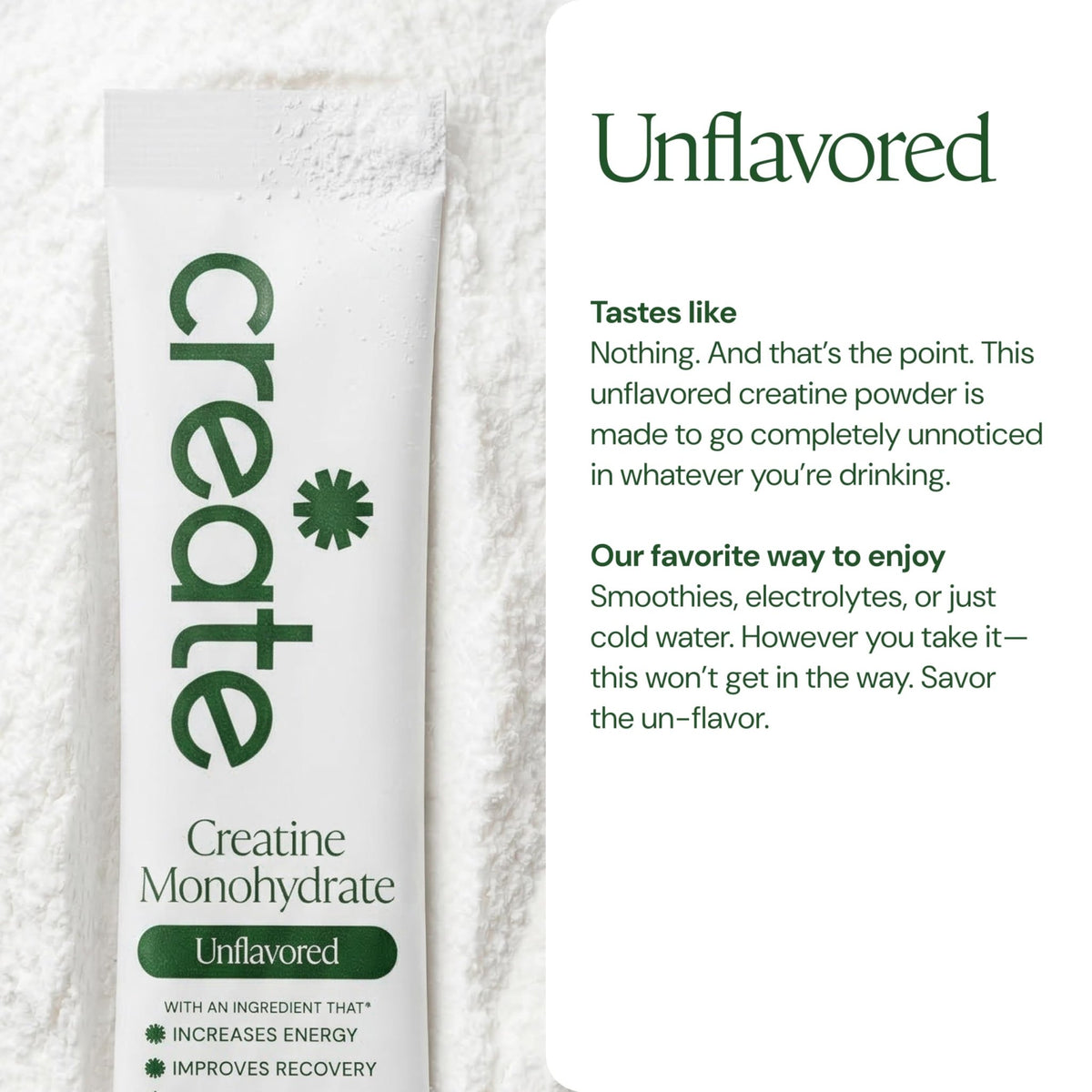 Create Creatine Monohydrate Powder - Creatine Travel Packets, Made with Creapure, 3rd Party Tested & NSF Certified for Sport, 30 Stick Packs, Unflavored - FENGGESTORE20