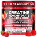 Creatine Gummies Monohydrate Complex 9000MG, Chewable Creatine Monohydrate Gummies for Men & Women with L-Taurine, BCAA 2:1, B12/6, Building Muscle - FENGGESTORE20