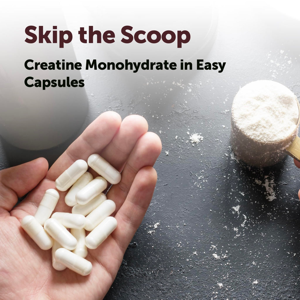Creatine Monohydrate 5,000mg, 500 Capsules | Pure Creatine Pills – Micronized + Unflavored Powder Source, Easy Absorption | Keto, Non-GMO - FENGGESTORE20