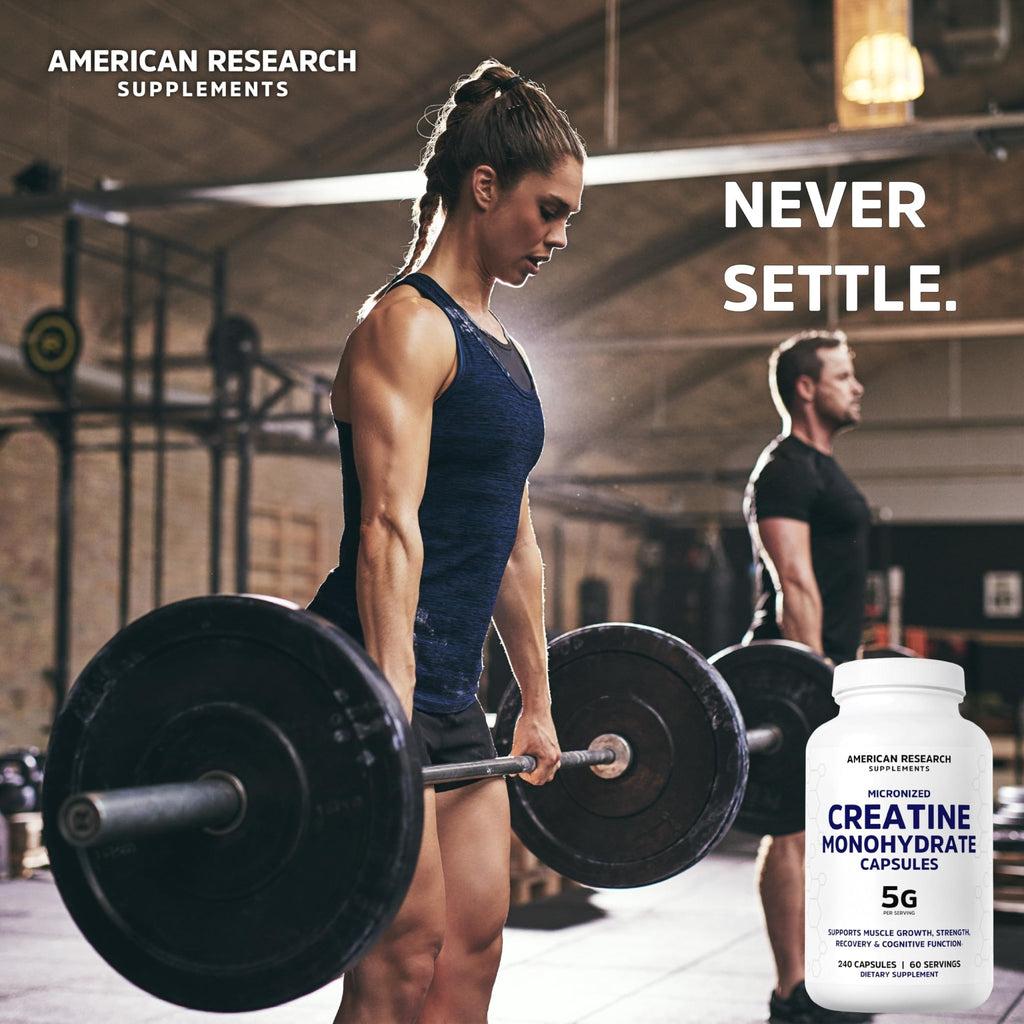 Creatine Monohydrate Capsules 5G | 60 Servings | Vegan | 4 Caps per Serving | Micronized Creatine Pills 5000mg | 240 Capsules | Creatine Pills For Men & Women - FENGGESTORE20