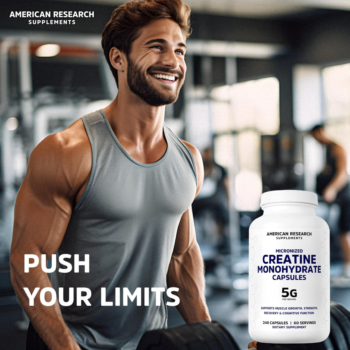 Creatine Monohydrate Capsules 5G | 60 Servings | Vegan | 4 Caps per Serving | Micronized Creatine Pills 5000mg | 240 Capsules | Creatine Pills For Men & Women - FENGGESTORE20