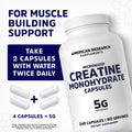 Creatine Monohydrate Capsules 5G | 60 Servings | Vegan | 4 Caps per Serving | Micronized Creatine Pills 5000mg | 240 Capsules | Creatine Pills For Men & Women - FENGGESTORE20