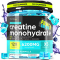 Creatine Monohydrate Gummies Complex 6200mg for Men & Women - 120 Gummies Advanced Formula W/L-Taurine + Vitamin B12 for Muscle Strength, Muscle Builder, Energy Boost - FENGGESTORE20