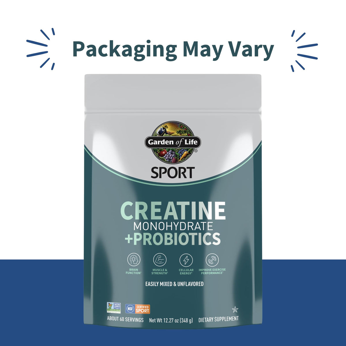 Creatine Monohydrate Powder for Women and Men by Garden of Life, Micronized Pre Workout with Probiotics for Muscle, Strength, Performance, Sport Amino Energy, - FENGGESTORE20
