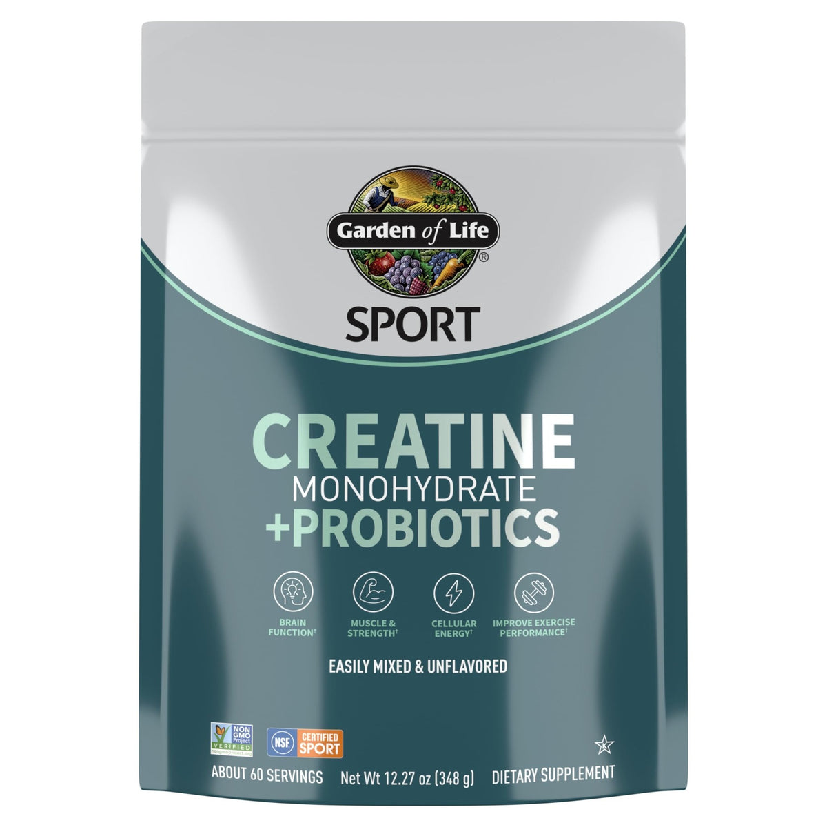 Creatine Monohydrate Powder for Women and Men by Garden of Life, Micronized Pre Workout with Probiotics for Muscle, Strength, Performance, Sport Amino Energy, - FENGGESTORE20