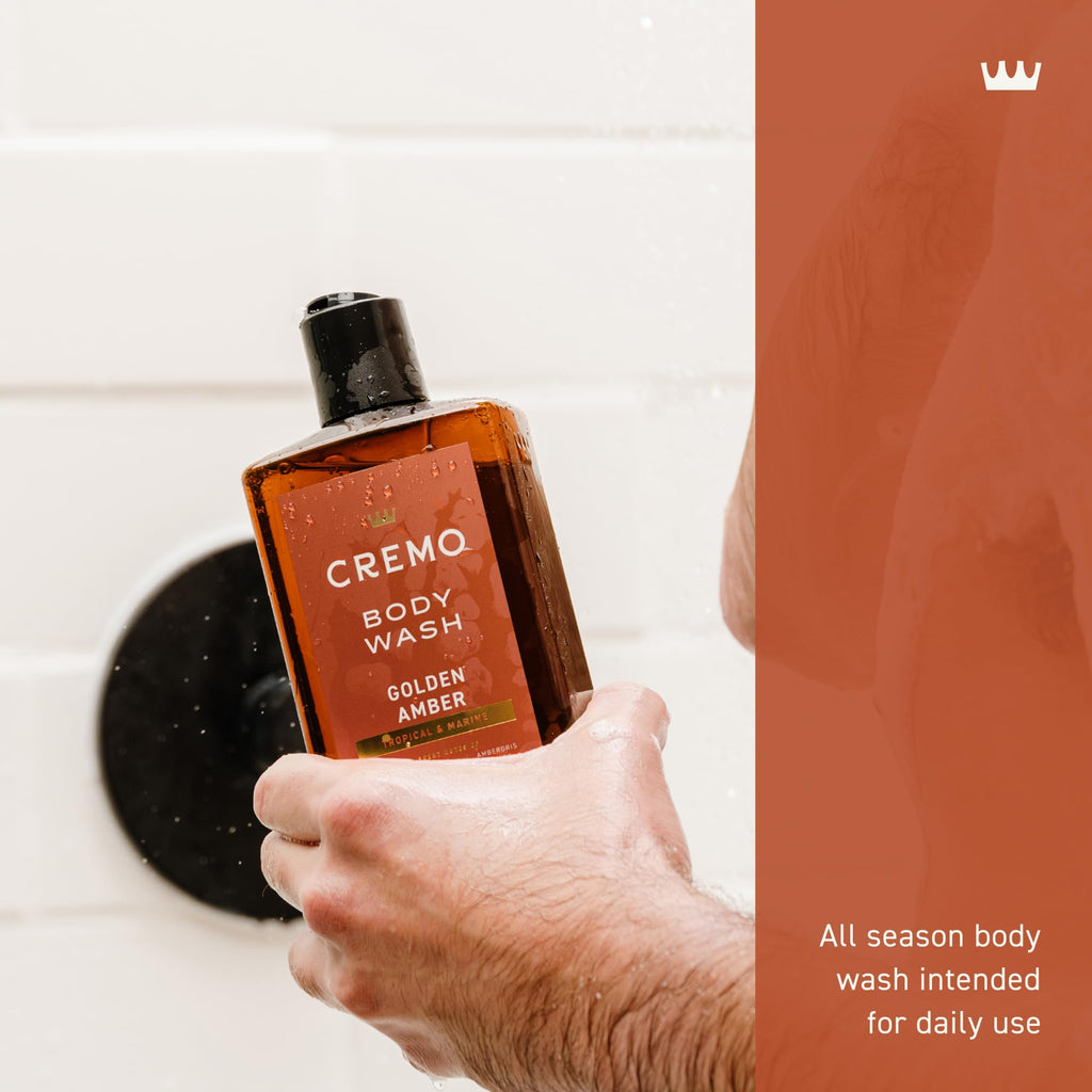 Cremo Body Wash for Men, Rich-Lathering Golden Amber, 16 Fl Oz - FENGGESTORE20