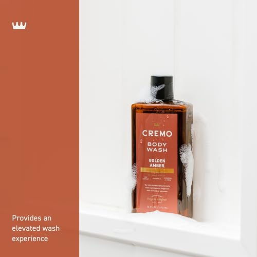 Cremo Body Wash for Men, Rich-Lathering Golden Amber, 16 Fl Oz - FENGGESTORE20