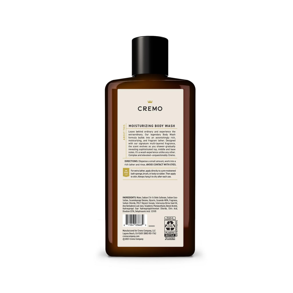Cremo Body Wash for Men, Rich-Lathering Italian Bergamot, 16 Fl Oz - FENGGESTORE20