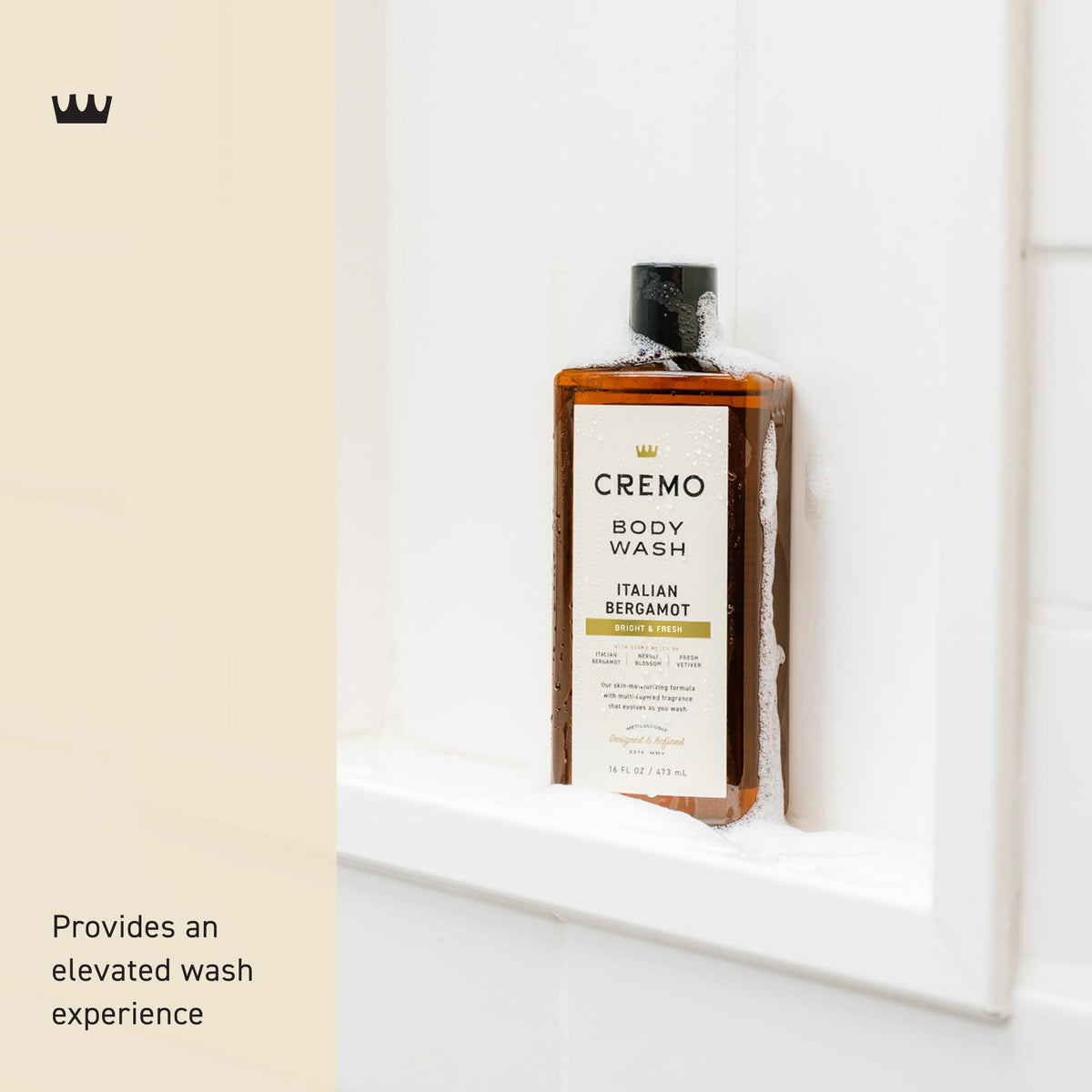 Cremo Body Wash for Men, Rich-Lathering Italian Bergamot, 16 Fl Oz - FENGGESTORE20