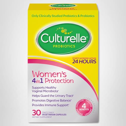 Culturelle 4-in-1 Probiotics for Women, Daily Probiotic & Prebiotic Supplement to Support Vaginal Health, Digestive Health, Immune Health - FENGGESTORE20