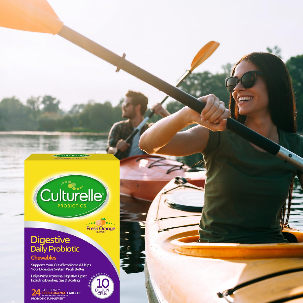 Culturelle Digestive Health Daily Probiotic Chewables, Probiotic For Men and Women, Most Clinically Studied Probiotic Strain, 10 Billion CFUs - FENGGESTORE20