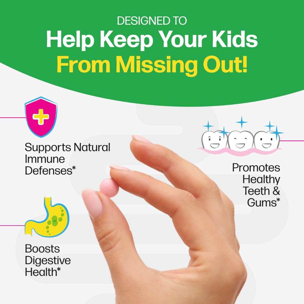 Culturelle Kids Chewable Daily Probiotic for Kids, Ages 3+, 30 Count, #1 Pediatrician-Recommended Brand, Natural Berry Flavored Daily Probiotics - FENGGESTORE20