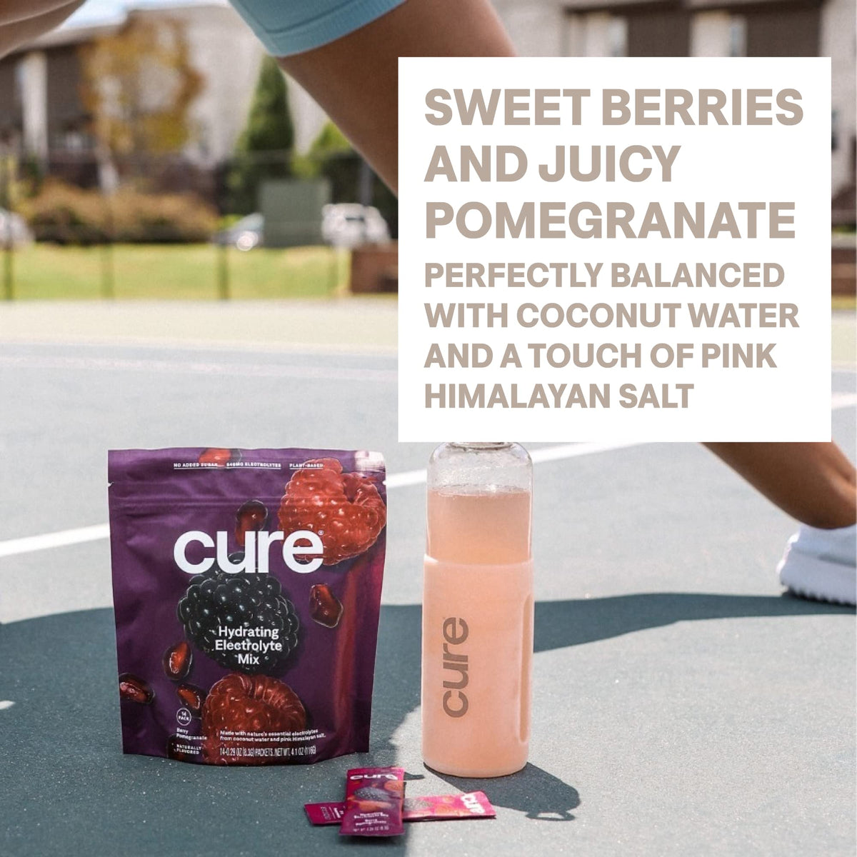 Cure Hydration | Plant-Based Electrolyte Drink Mix | No Added Sugar | FSA-HSA | Dehydration Relief Powder Made with Coconut Water | Non-GMO | Vegan - FENGGESTORE20