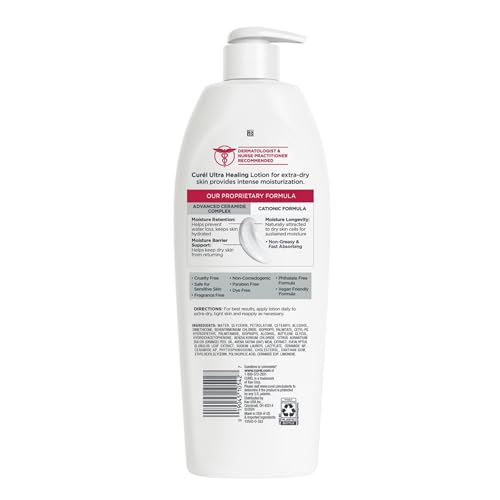 Curel Ultra Healing Intensive Fragrance-Free Lotion For Extra-Dry Skin, Dermatologist Recommended, Ideal for Sensitive Skin - FENGGESTORE20