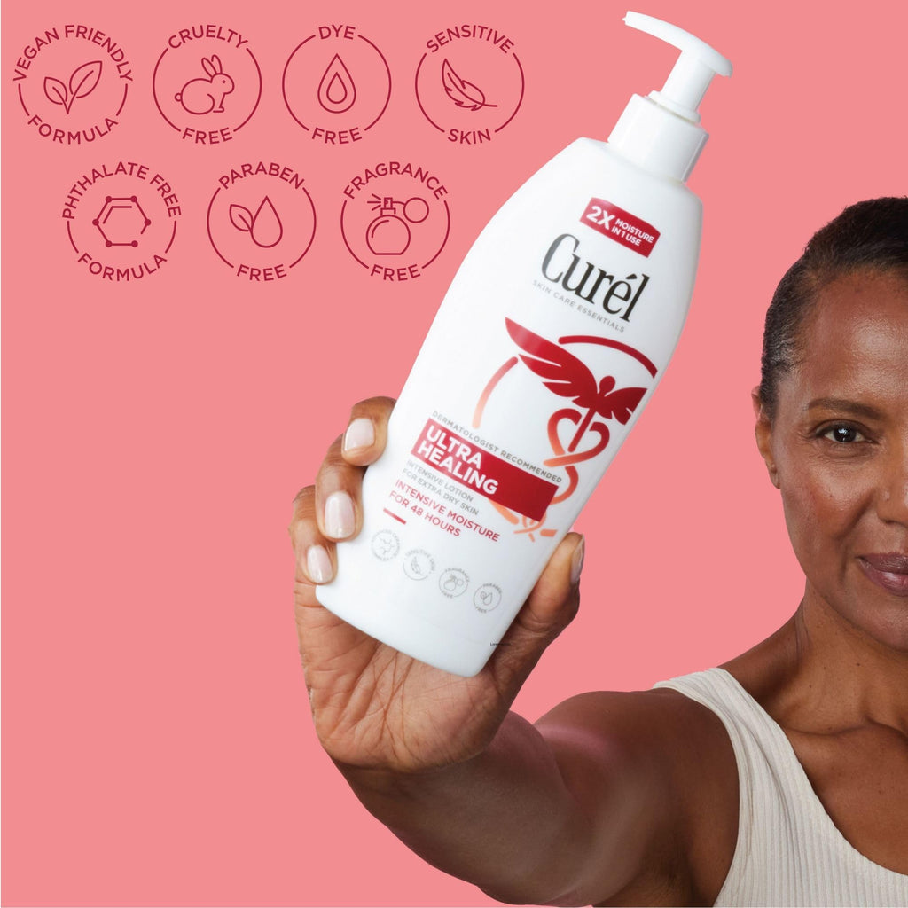 Curel Ultra Healing Intensive Fragrance-Free Lotion For Extra-Dry Skin, Dermatologist Recommended, Ideal for Sensitive Skin - FENGGESTORE20