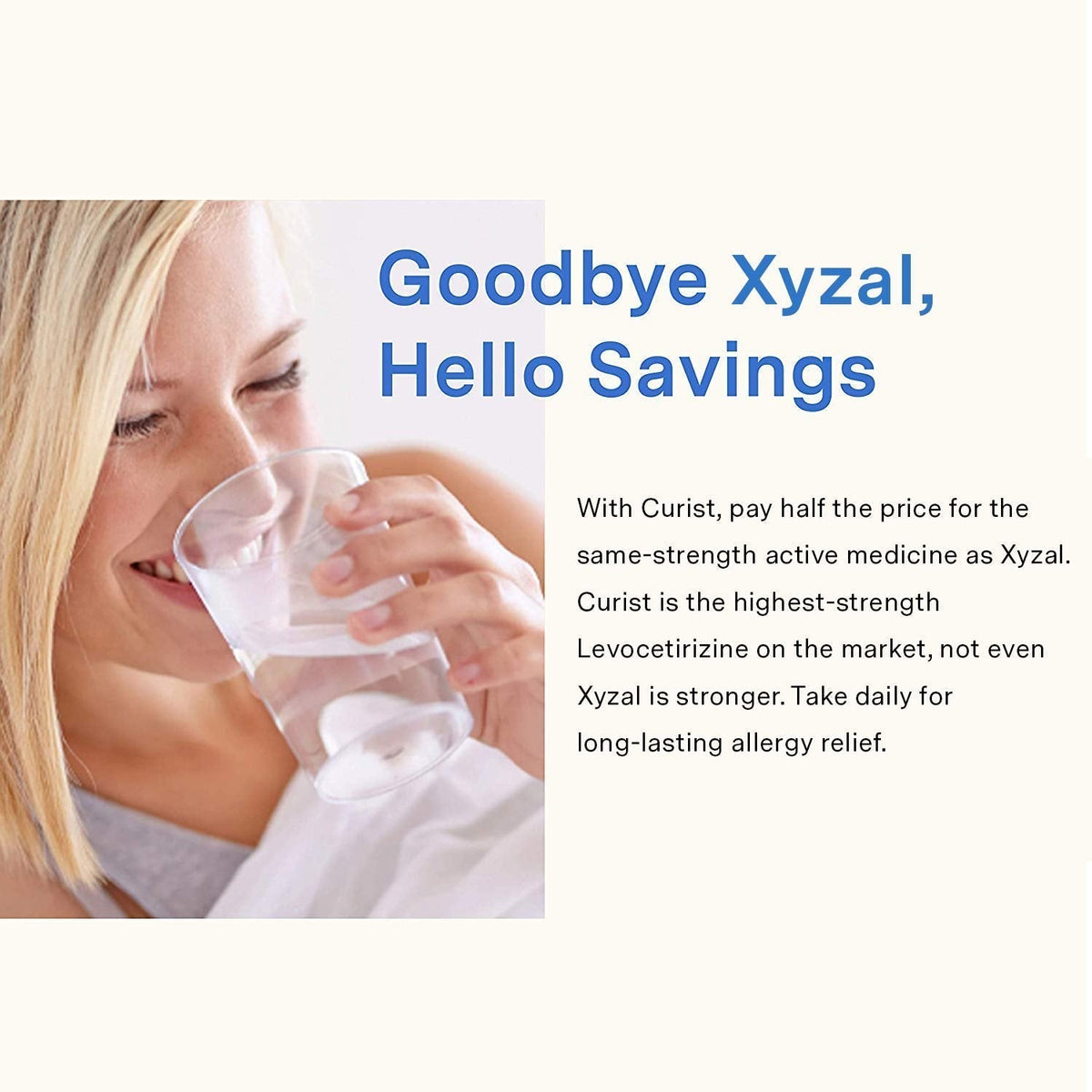 Curist - Generic Xyzal Levocetirizine 5 mg - (90 Tablets) - Allergy Pills, 24 Hour Allergy Relief - Allergy Medicine - FENGGESTORE20