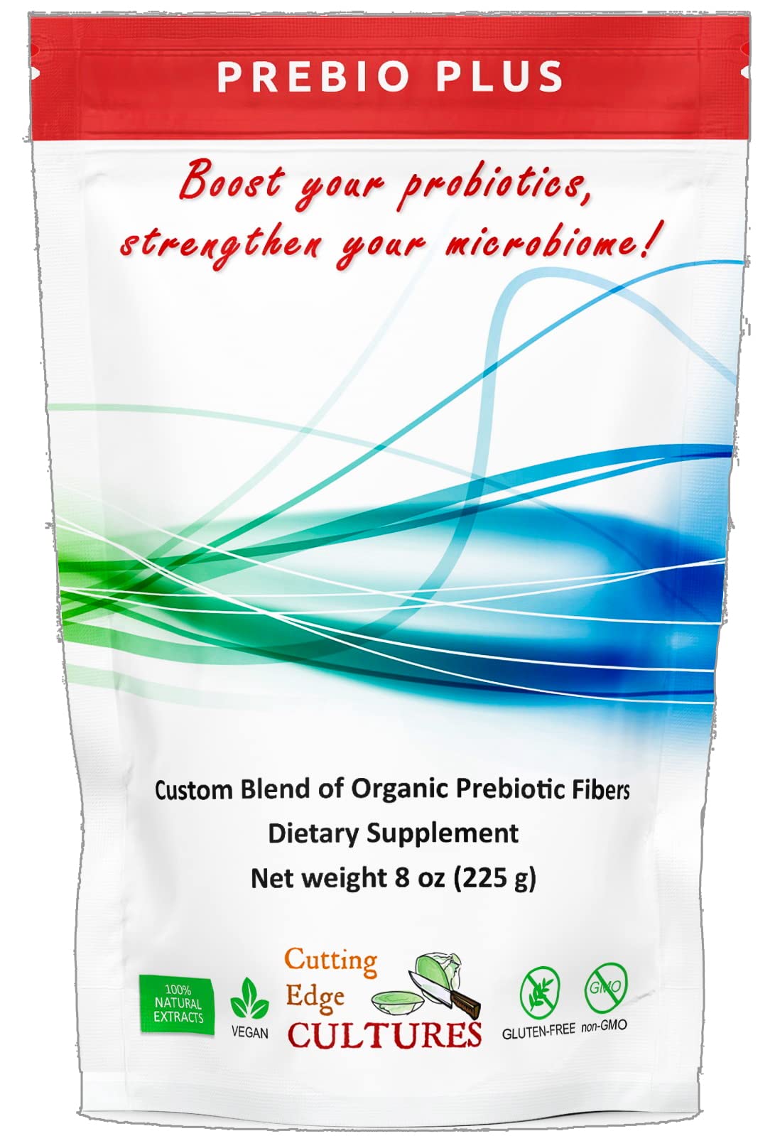 Cutting Edge Cultures Prebio Plus Prebiotic Fiber Powder Best Custom Blend of Organic Prebiotic Fibers Dietary Supplement 8 oz - FENGGESTORE20