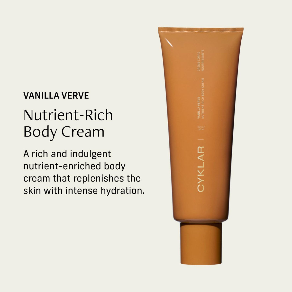 CYKLAR Nutrient Rich Body Cream – Vanilla Verve – Non-Greasy Lotion for 48-Hr Moisture – - FENGGESTORE20