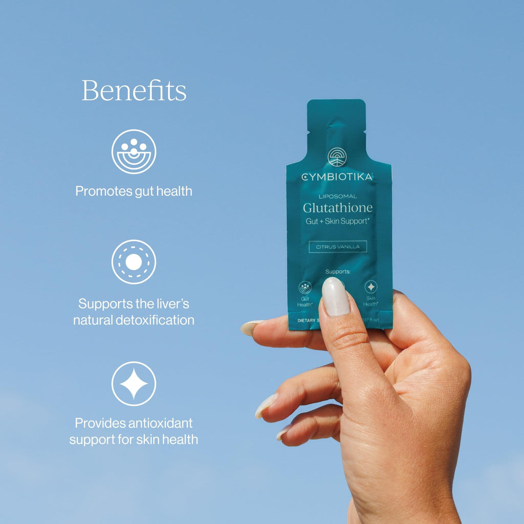 CYMBIOTIKA Liposomal Glutathione Supplement – PQQ, CoQ10 & Antioxidants for Detox, Brain, Energy, Immune Support – Advanced Absorption for Cellular Health - FENGGESTORE20
