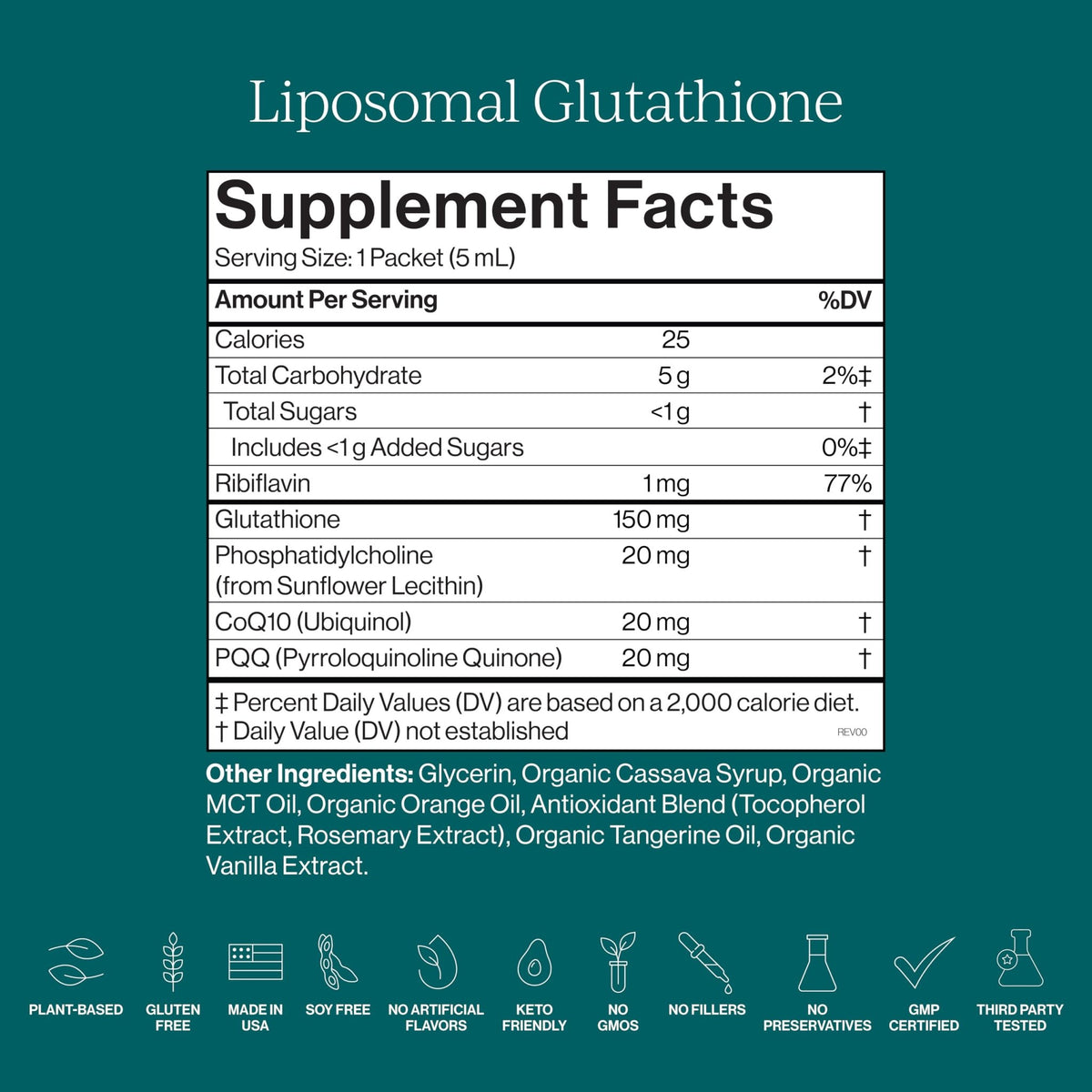 CYMBIOTIKA Liposomal Glutathione Supplement – PQQ, CoQ10 & Antioxidants for Detox, Brain, Energy, Immune Support – Advanced Absorption for Cellular Health - FENGGESTORE20
