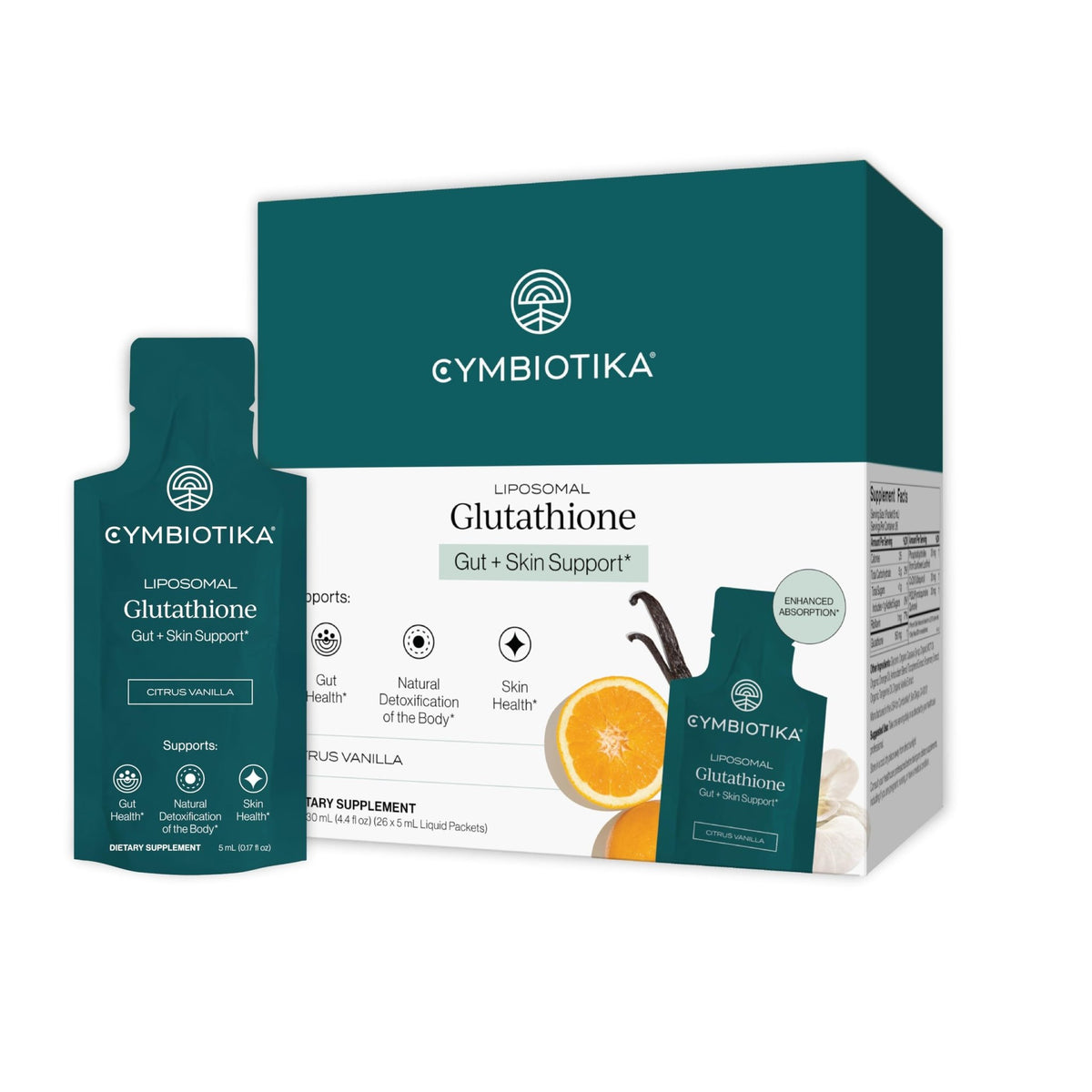 CYMBIOTIKA Liposomal Glutathione Supplement – PQQ, CoQ10 & Antioxidants for Detox, Brain, Energy, Immune Support – Advanced Absorption for Cellular Health - FENGGESTORE20
