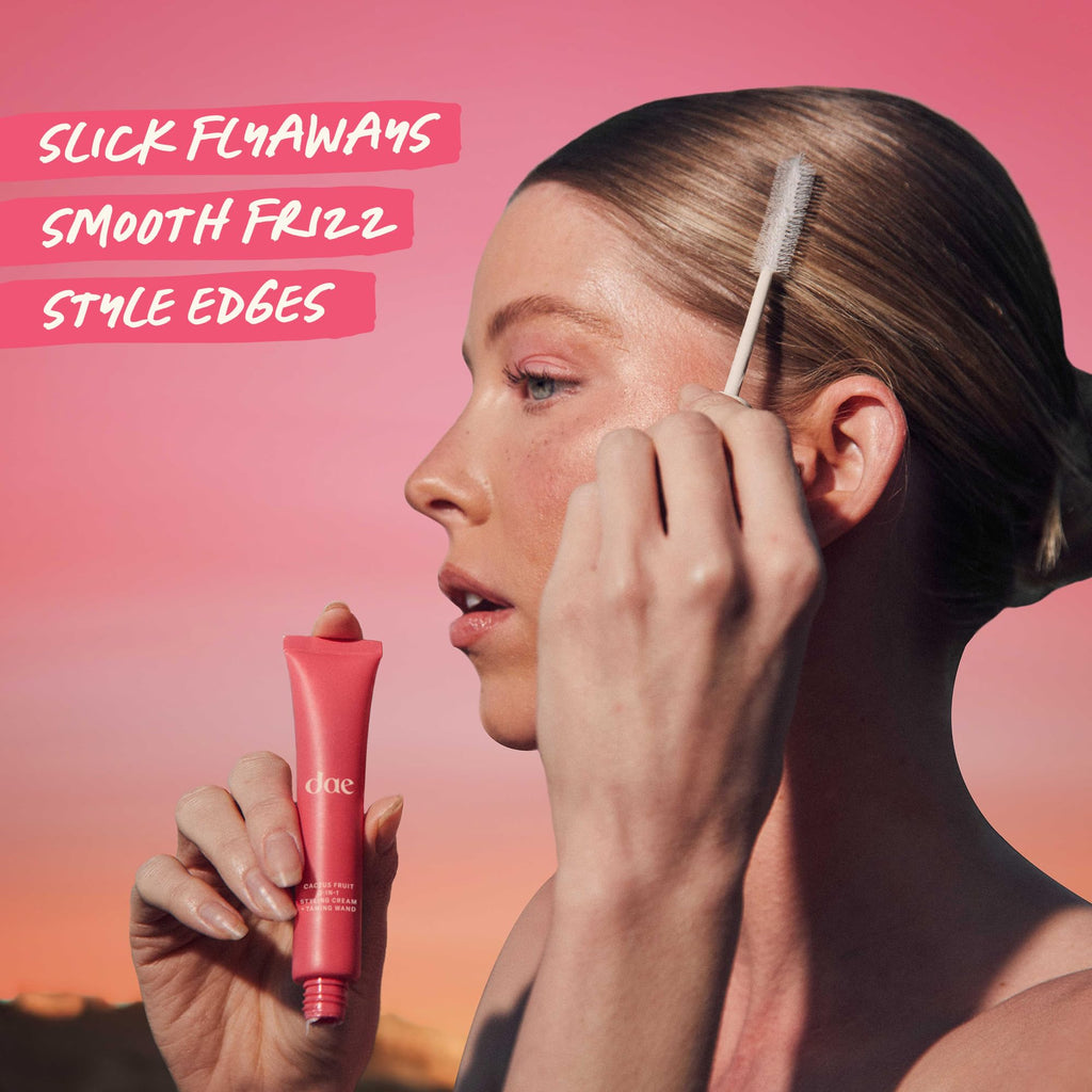DAE Cactus Fruit 3-In-1 Styling Cream & Taming Wand - Tame Flyaways, Smooth Frizz, Style Edges (0.6 oz.) - FENGGESTORE20