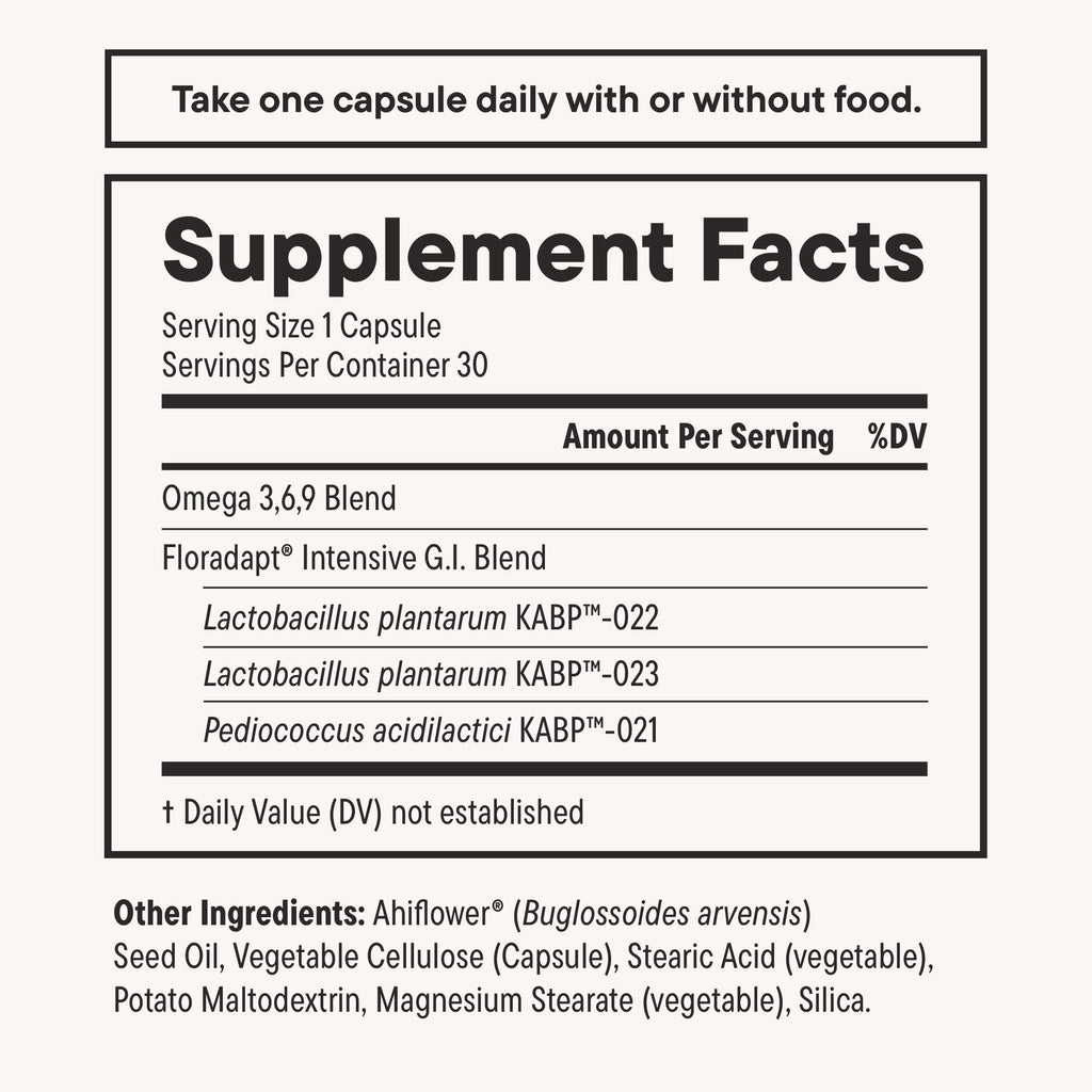 Daily Nouri Digestive Support Probiotics for Women & Men | Bloating & Gas Relief | 3 Clinically Studied Strains + Omega | 30-Day Supply - FENGGESTORE20
