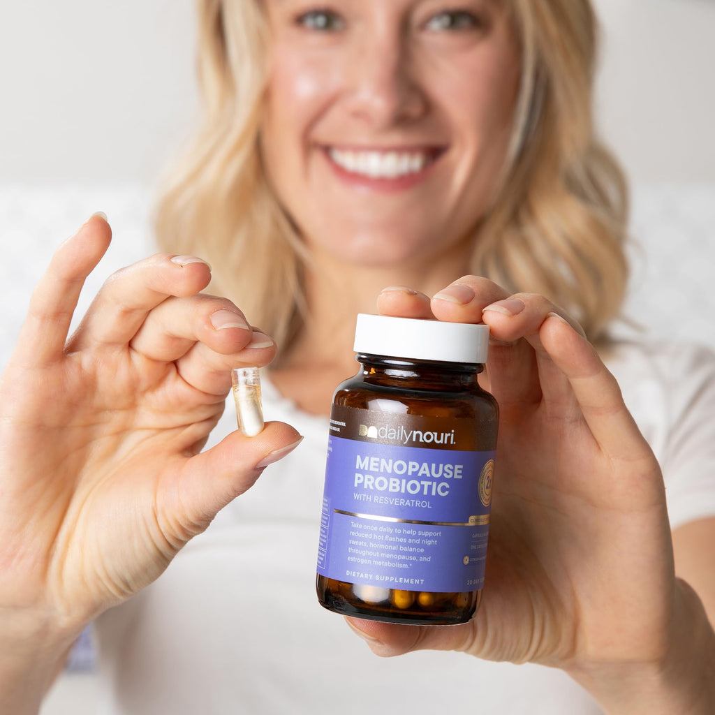 Daily Nouri Menopause Probiotics for Women | Hormonal Balance, Hot Flashes, Night Sweats & Gut Health | 3 Clinically Studied Strains - FENGGESTORE20