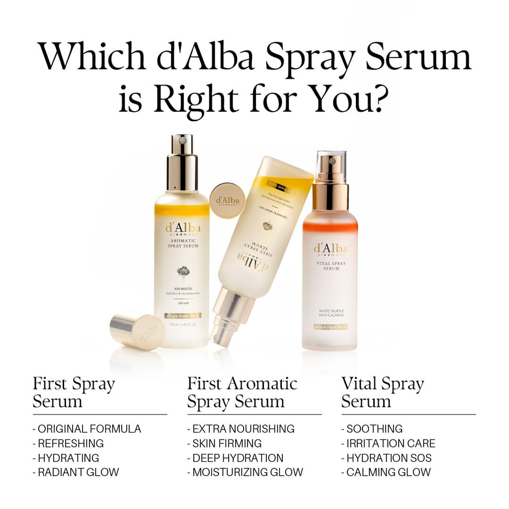 d'alba Piedmont Italian White Truffle First Aromatic Spray Serum, Fragrant VEGAN Glowy Antioxidant Face Mist - FENGGESTORE20