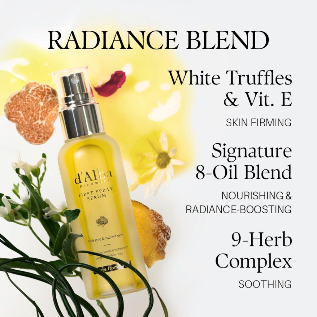 d'alba Piedmont Italian White Truffle First Spray Serum, Vegan Skin Care, Light-weight Face - FENGGESTORE20