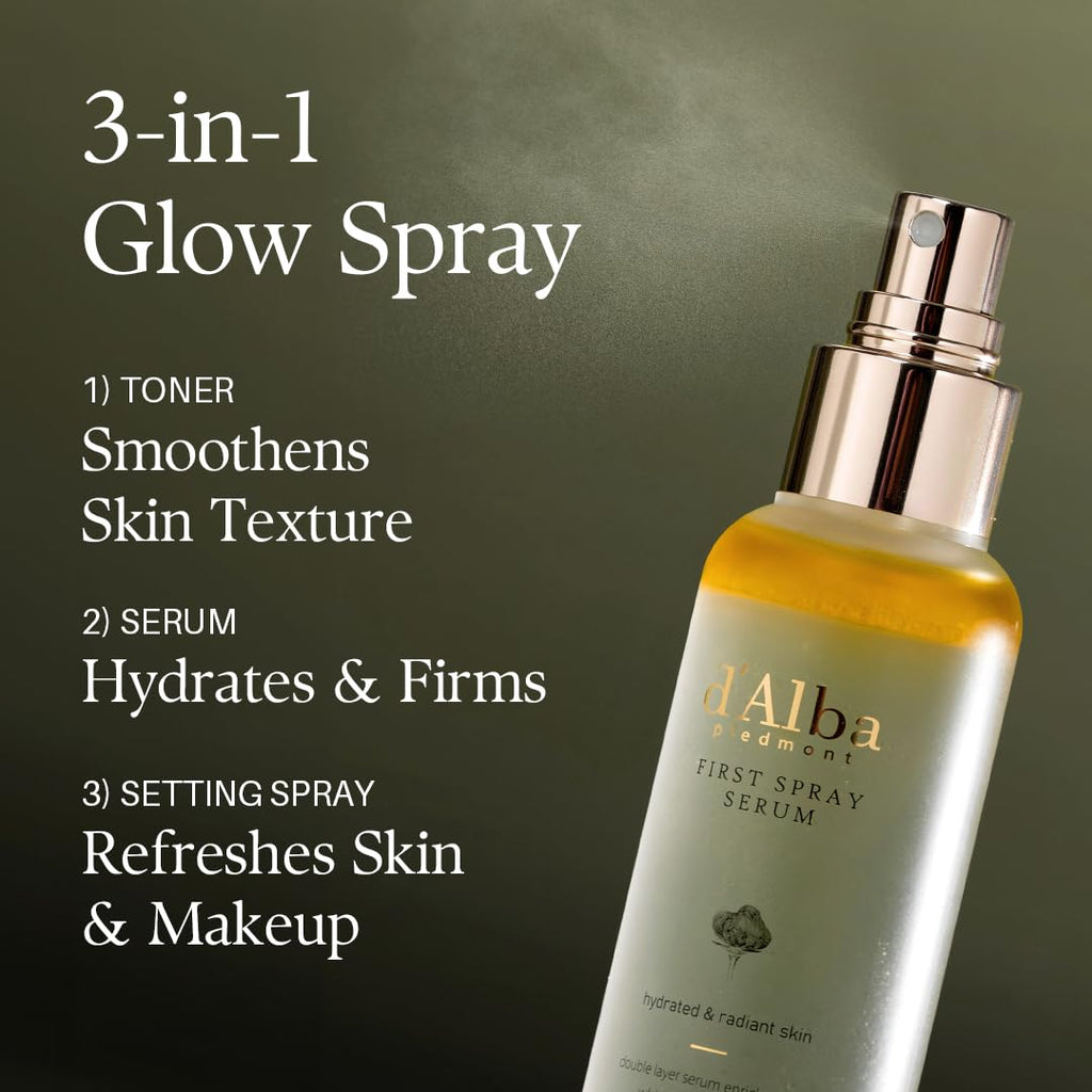 d'alba Piedmont Italian White Truffle First Spray Serum, Vegan Skin Care, Light-weight Face - FENGGESTORE20
