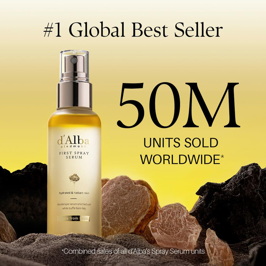 d'alba Piedmont Italian White Truffle First Spray Serum, Vegan Skin Care, Light-weight Face - FENGGESTORE20