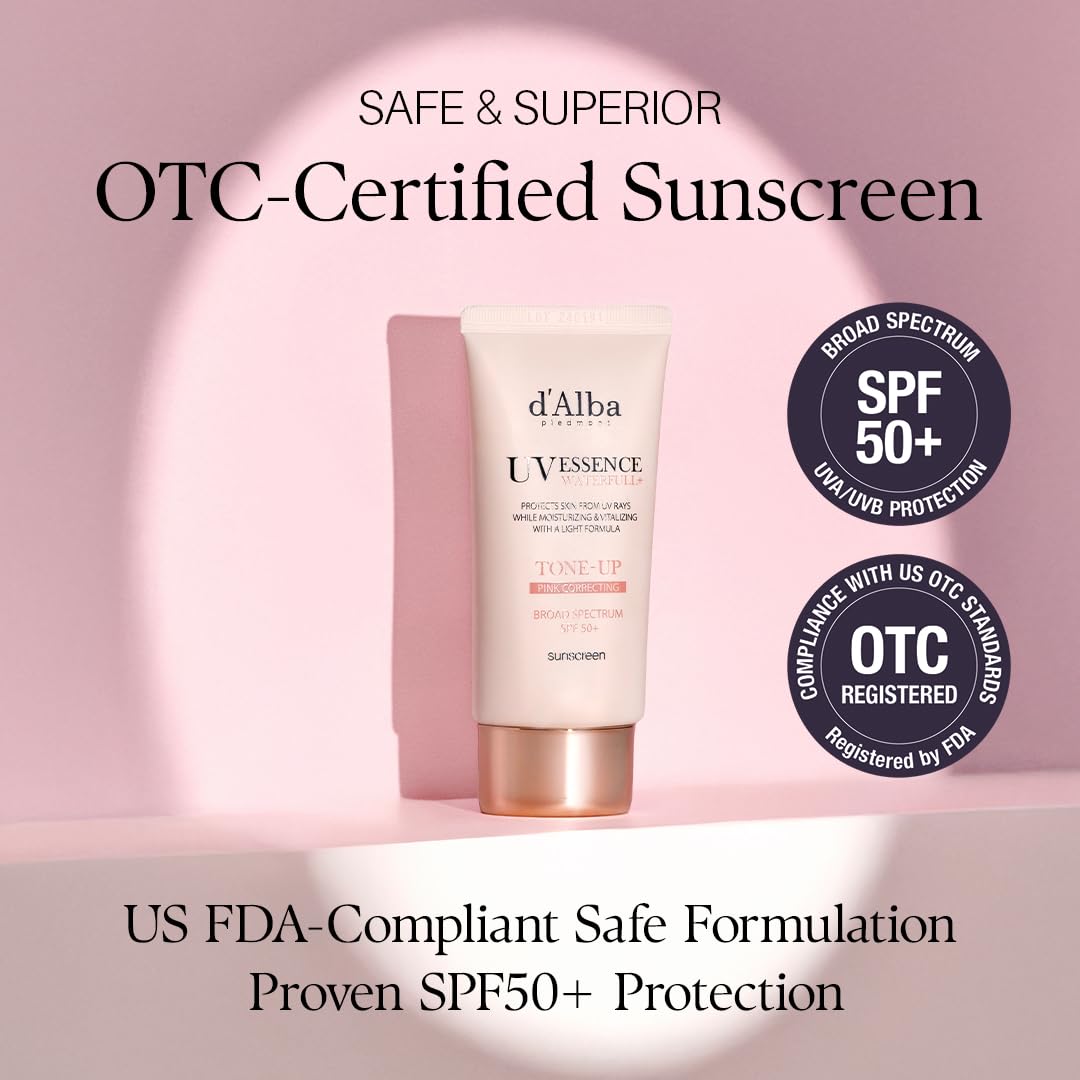 d'alba Piedmont Waterfull Tone-Up Sunscreen Serum BROAD SPECTRUM SPF 50 + Korean Sunscreen for Face, All Skin Tones (1.69 fl.oz.) - FENGGESTORE20
